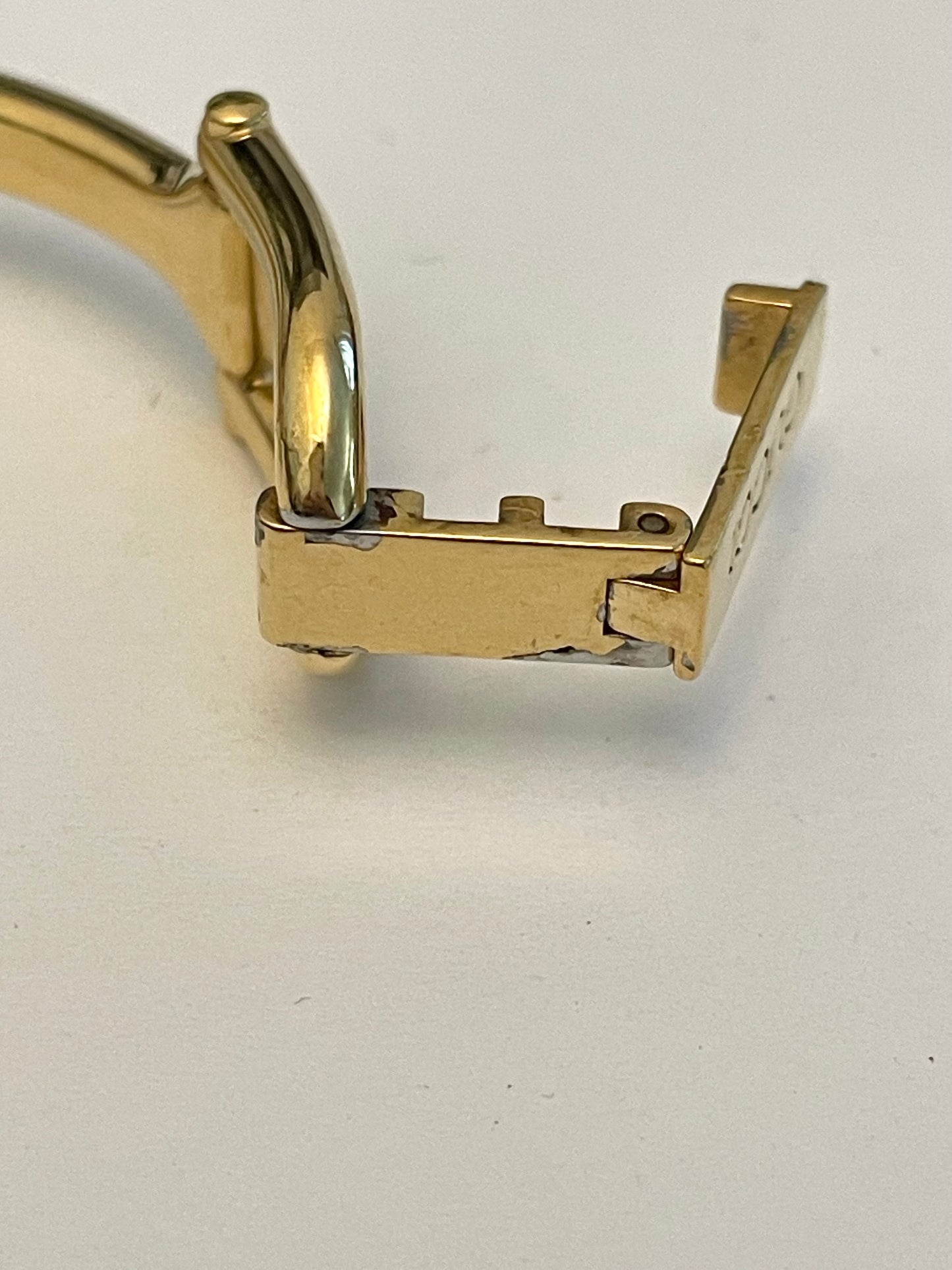 Vintage Gucci Bangle Watch 1500 Gold Plated Rectangle