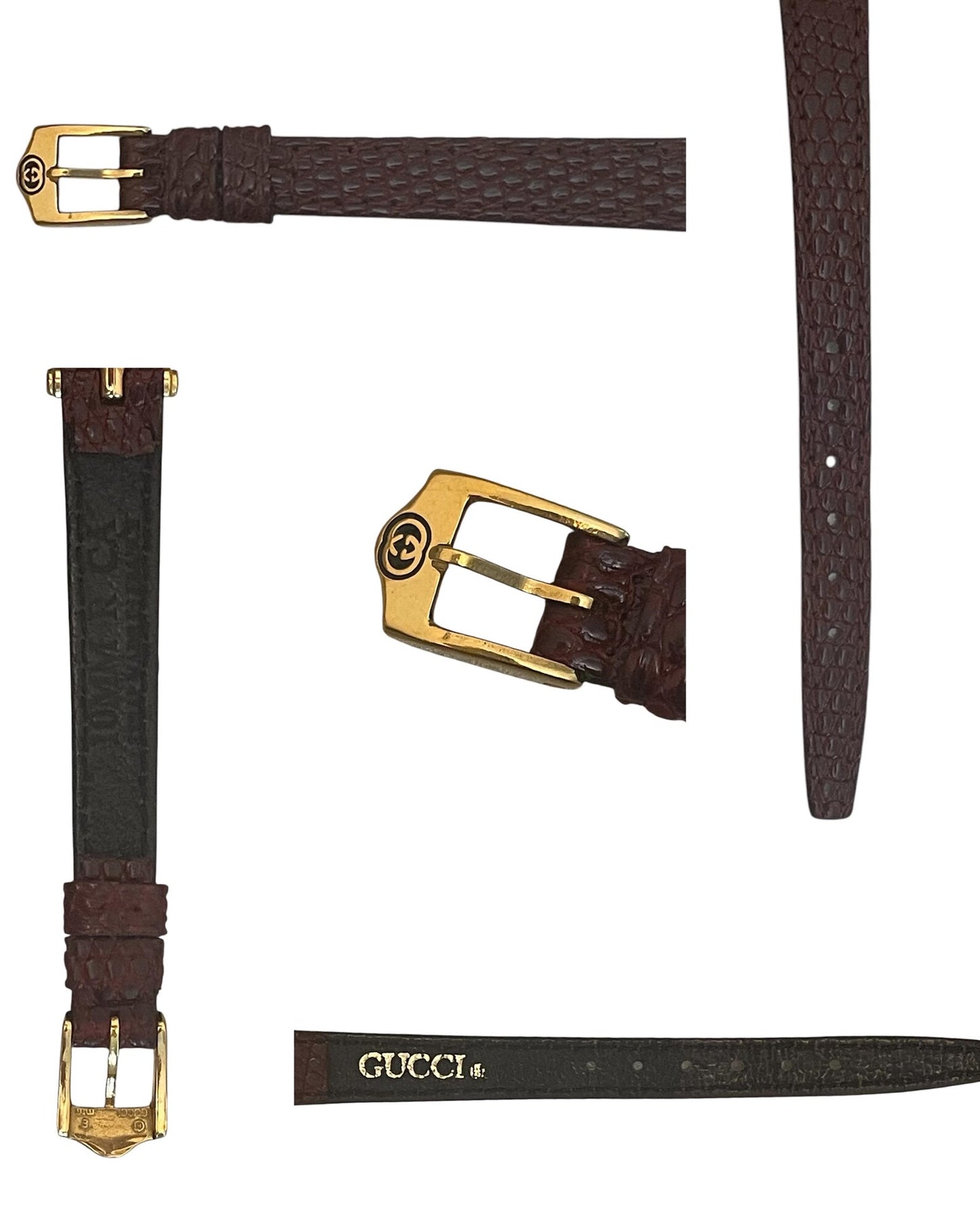 Vintage Gucci Women's Watch | Sherry Line, Burgundy Leather Strap, with Original Box