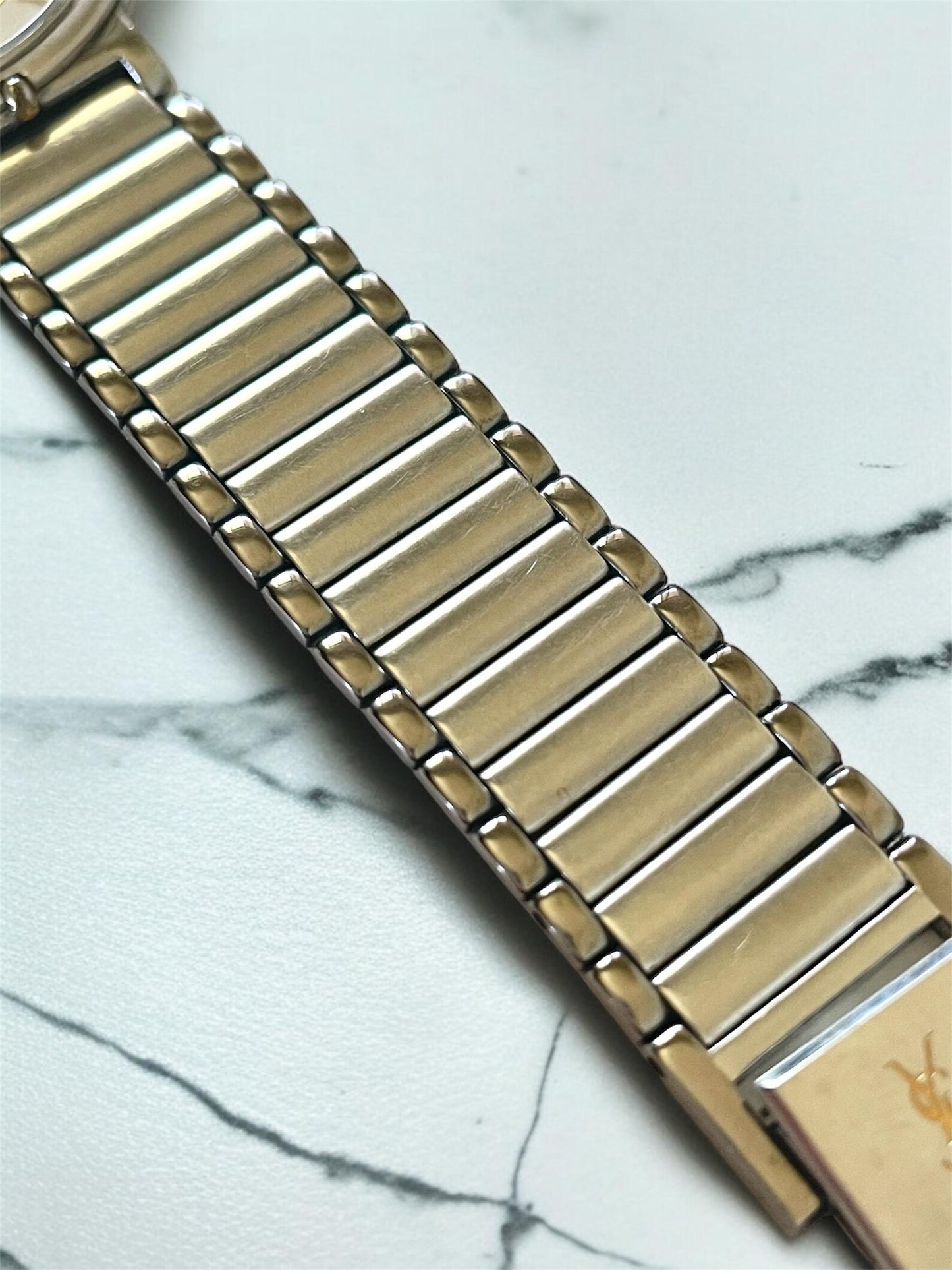 Yves Saint Laurent Vintage Quartz Unisex Watch | Silver Stainless Steel Bracelet