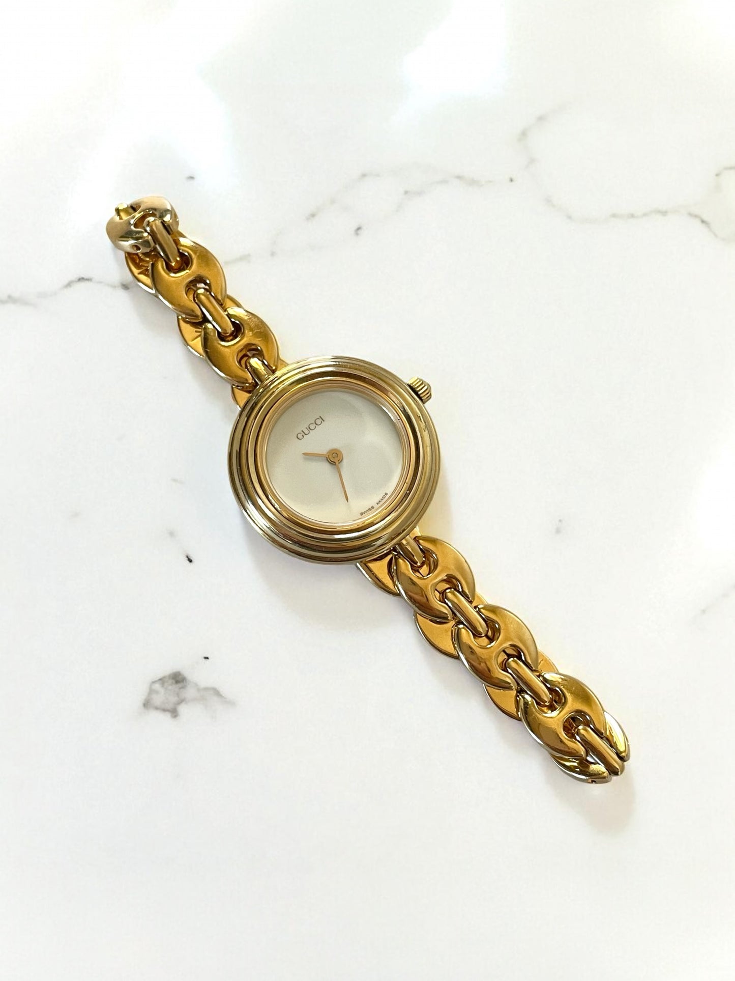 Vintage Gucci Watch Gold Plated Bracelet | Interchangeable Gold Bezel