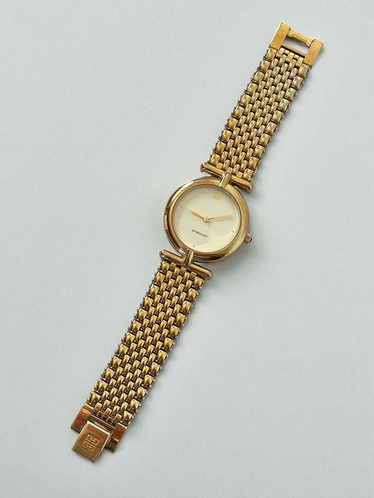 Vintage Givenchy Women’s Gold Plated Quartz Watch Bracelet Band