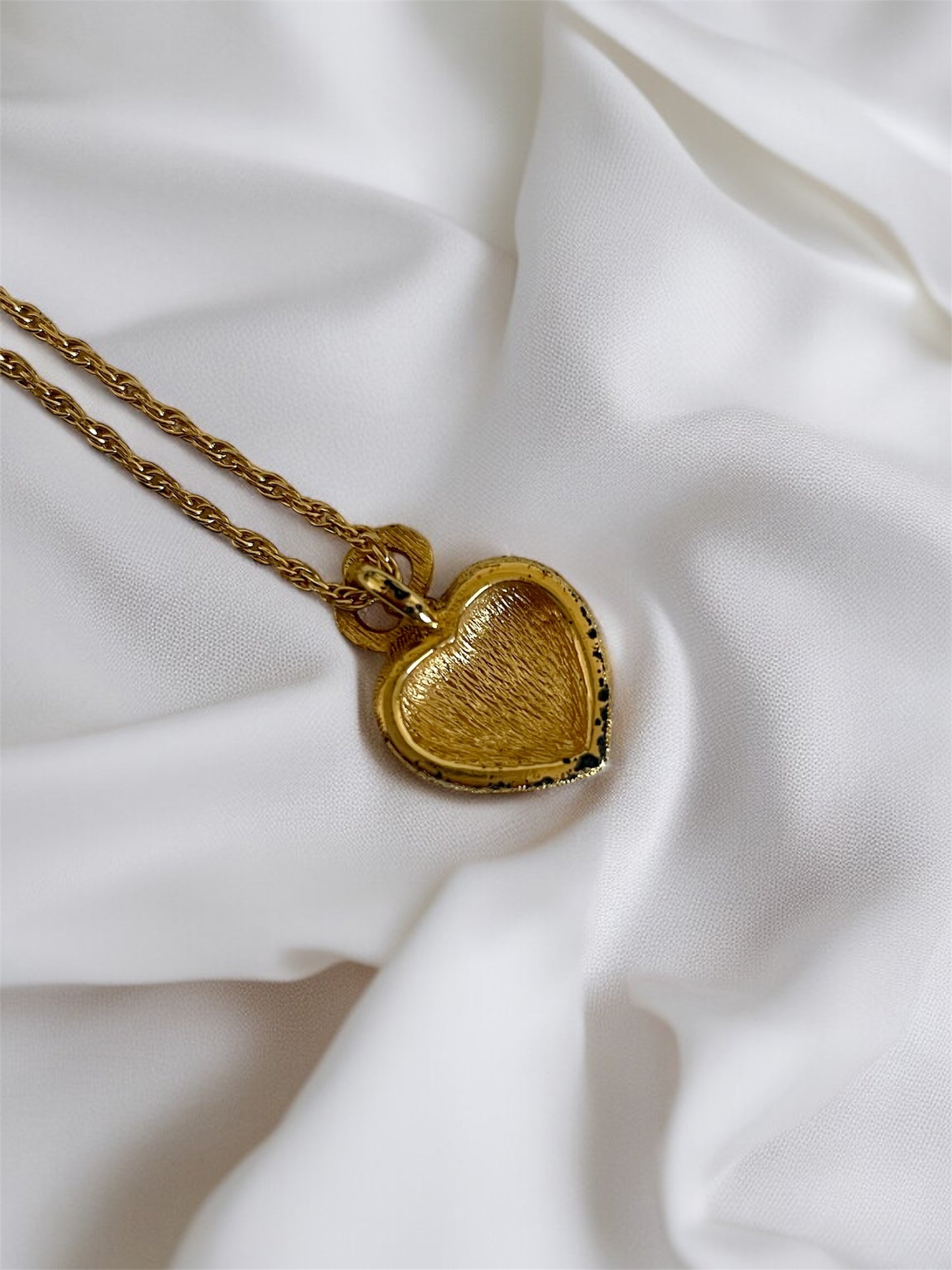 Vintage Christian Dior Necklace – Gold CD Logo & Heart Pendant