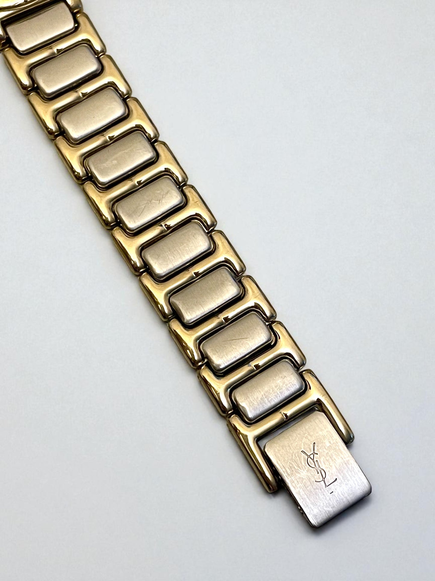 Yves Saint Laurent Vintage Quartz Watch | Two Tone Stainless Steel Bracelet