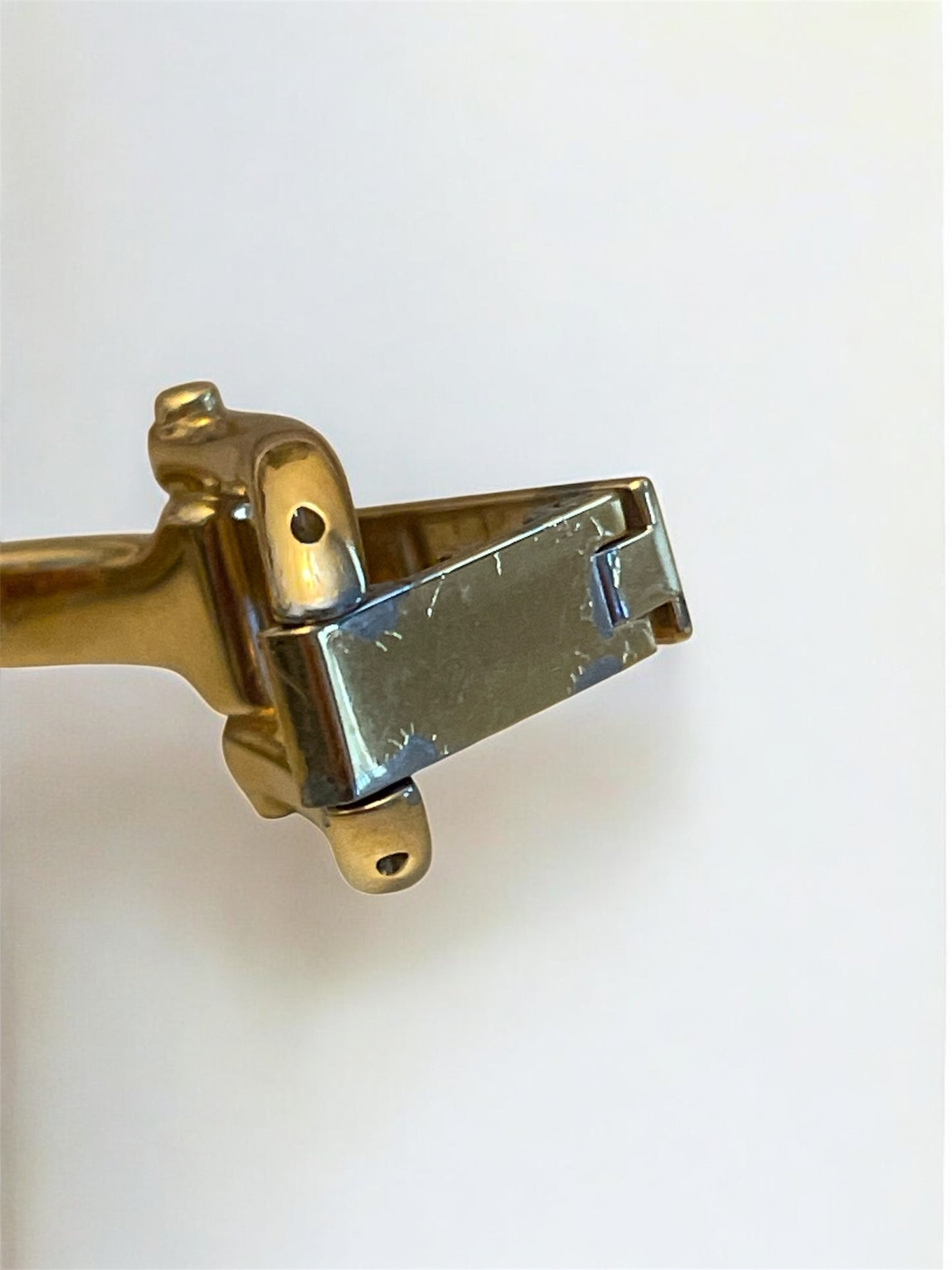 Vintage Gucci Bangle Watch 1500 Gold Plated Rectangle