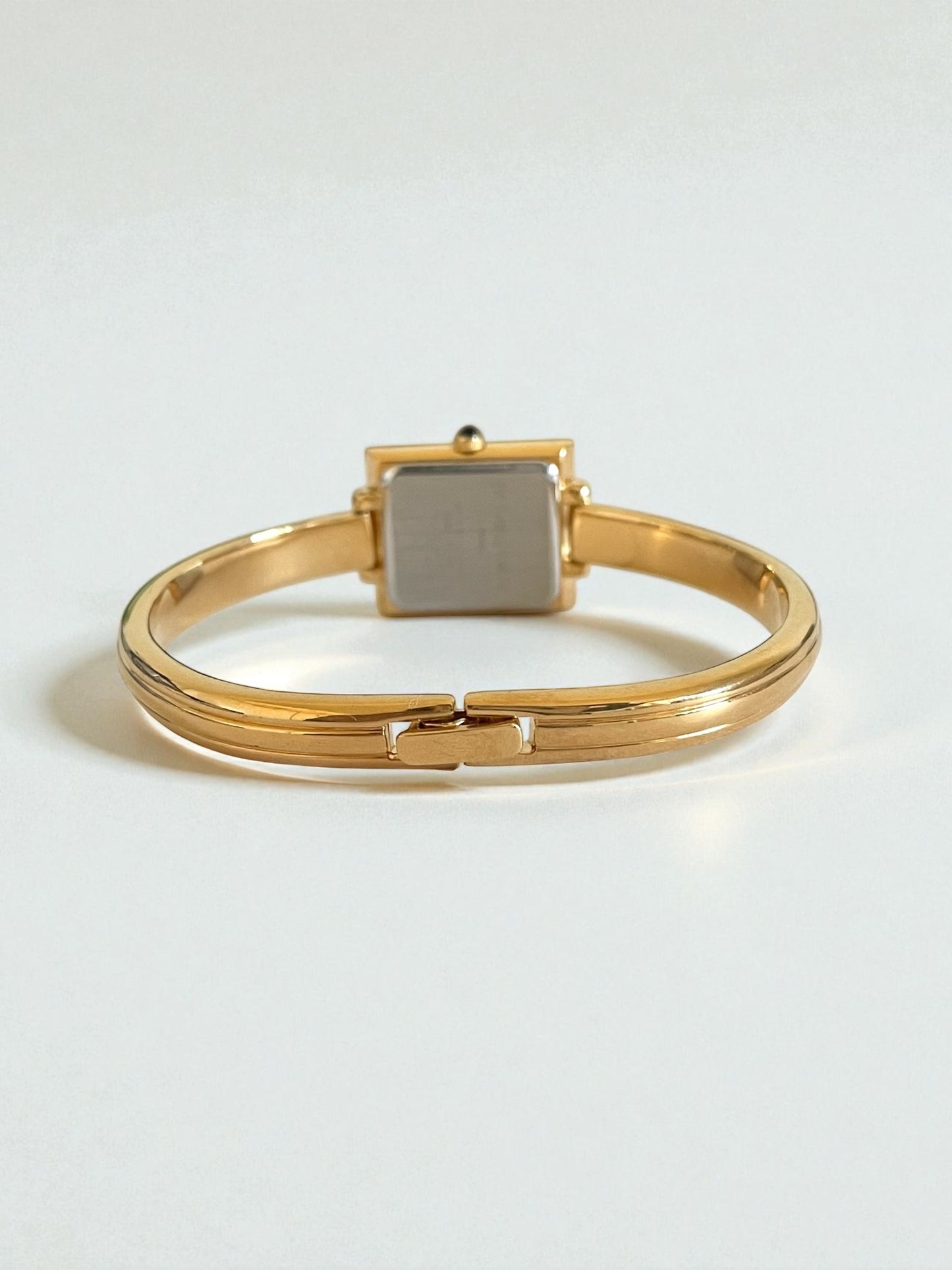 Vintage Yves Saint Laurent Bangle Watch – Gold Plated, Mother of Pearl Dial, YSL Rare Piece