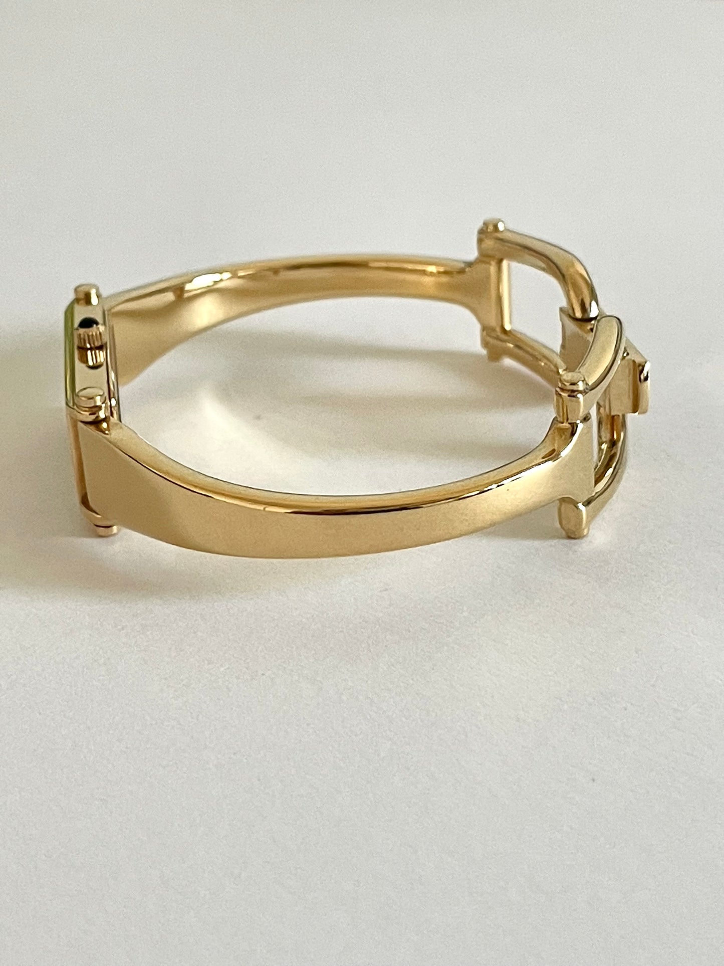 Vintage Gucci Bangle Watch 1500L Gold Plated Rectangle