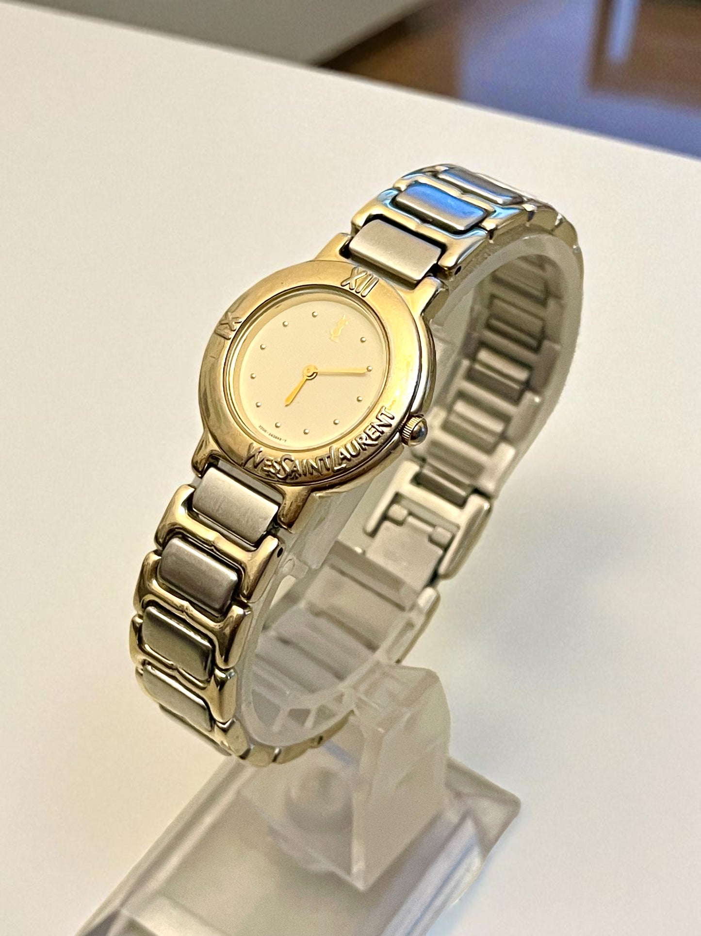 Yves Saint Laurent Vintage Quartz Watch | Two Tone Stainless Steel Bracelet