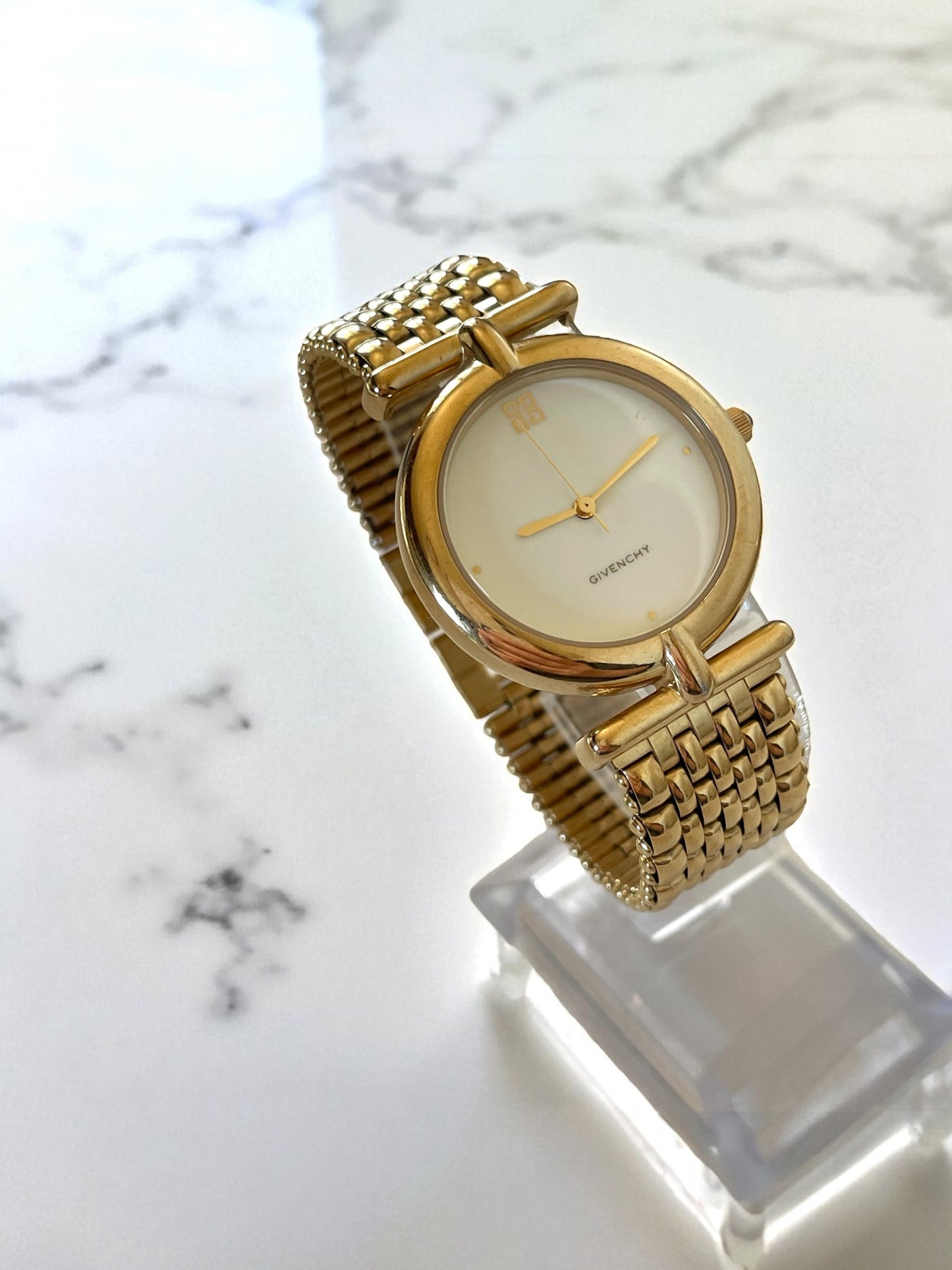 Vintage Givenchy Women’s Gold Plated Quartz Watch Bracelet Band