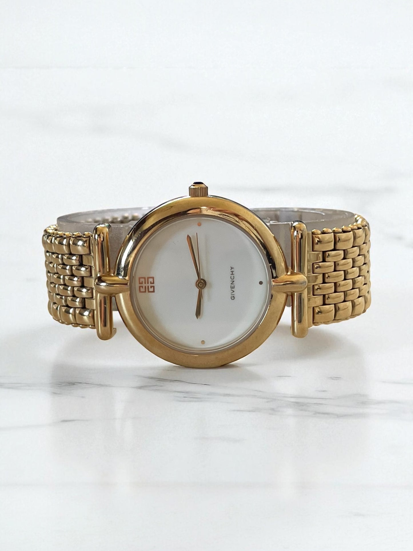 Vintage Givenchy Women’s Gold Plated Quartz Watch Bracelet Band