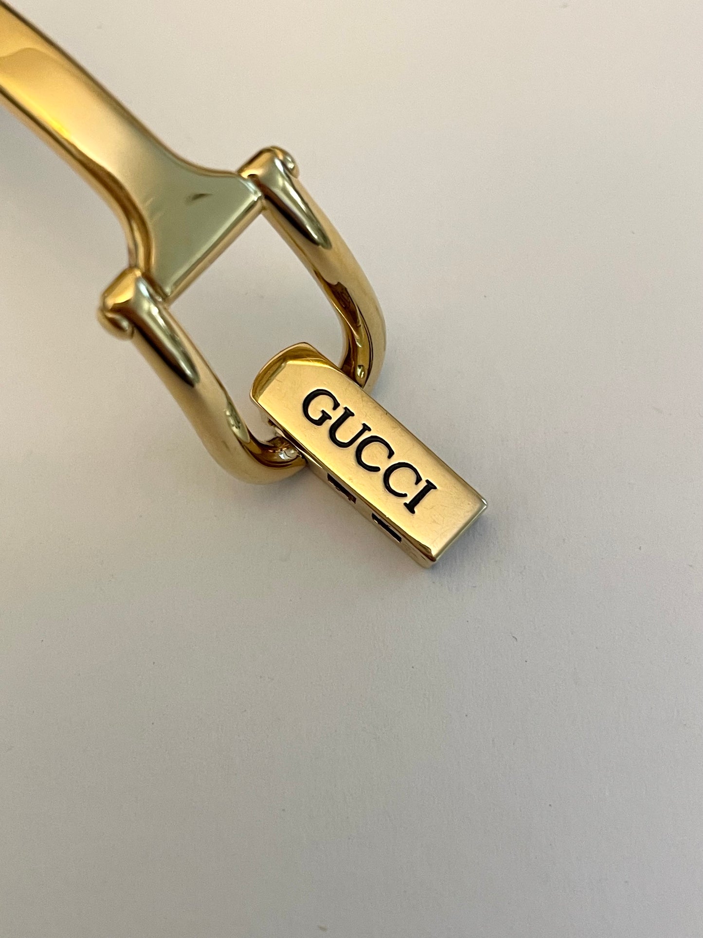 Vintage Gucci Bangle Watch 1500 Gold Plated Rectangle