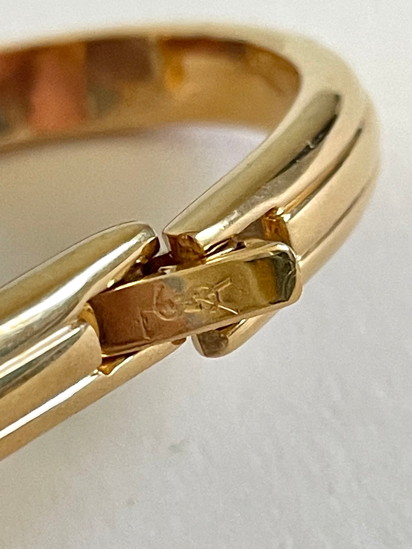 Vintage Yves Saint Laurent Bangle Watch – Gold Plated, Mother of Pearl Dial, YSL Rare Piece