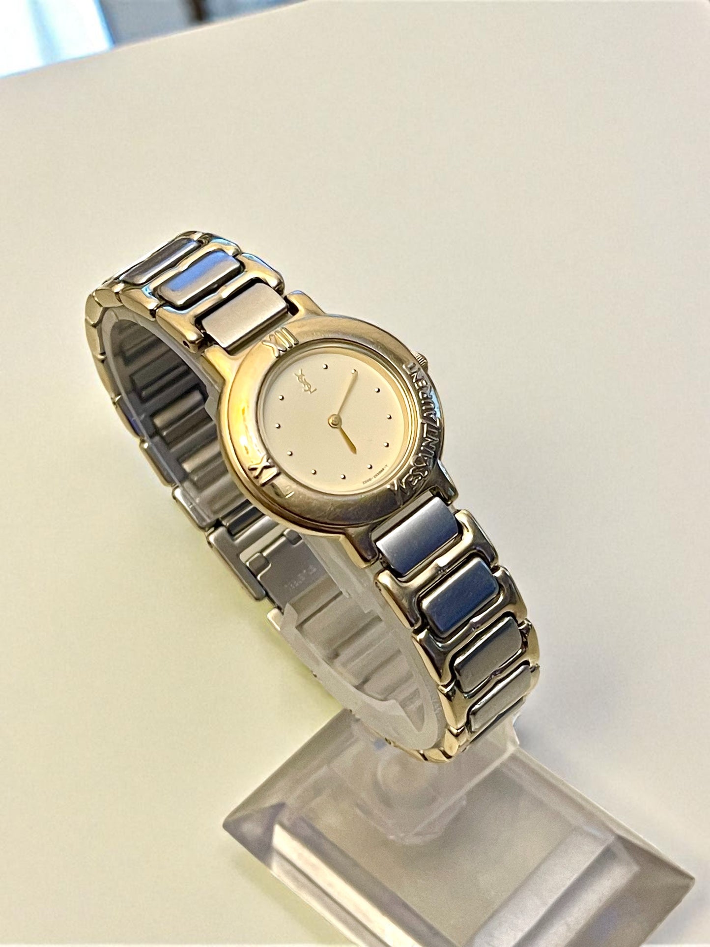 Yves Saint Laurent Vintage Quartz Watch | Two Tone Stainless Steel Bracelet