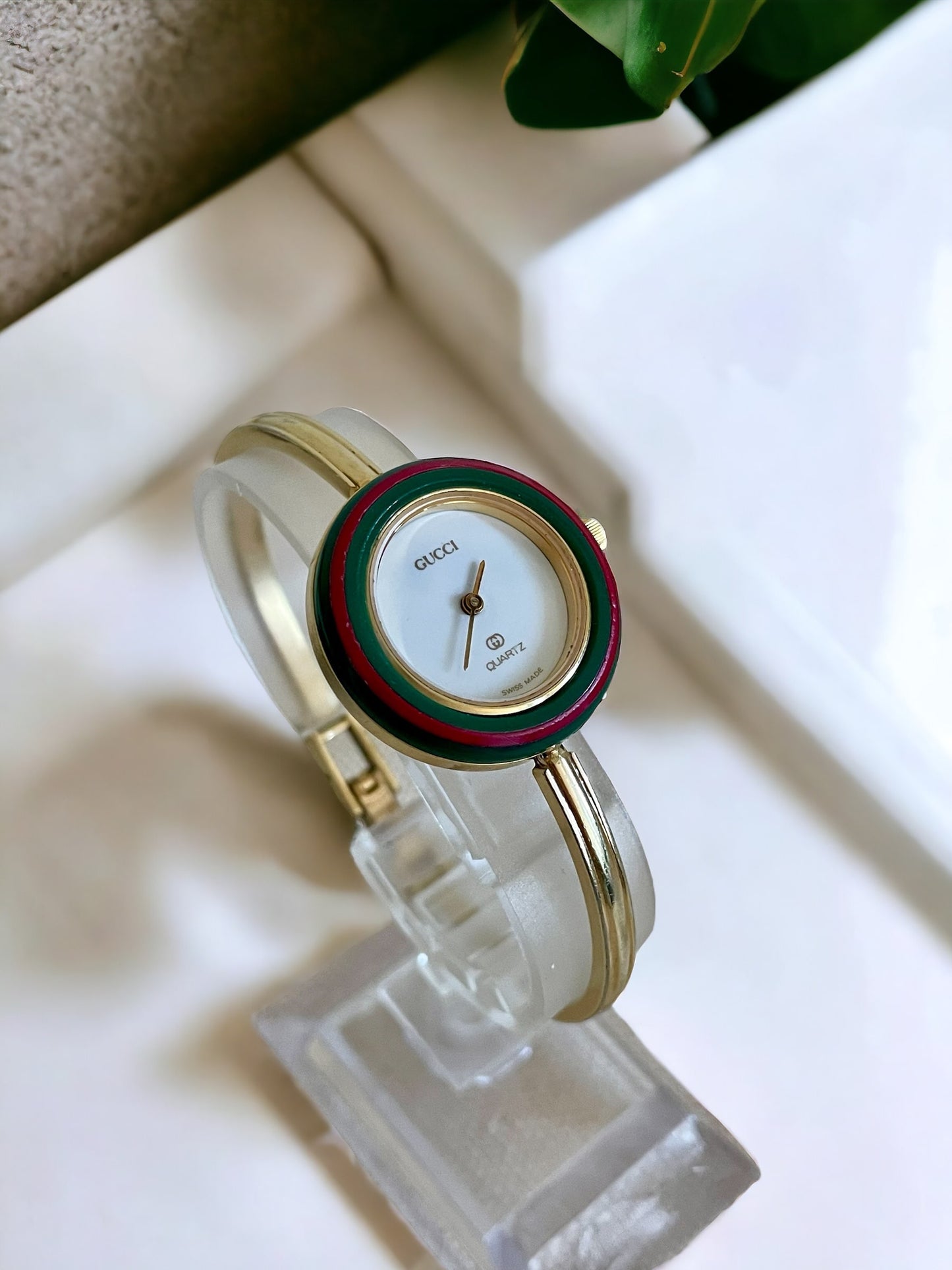 Vintage Gucci Bangle Watch | Changeable Bezel, All Bezels Included, Original Box