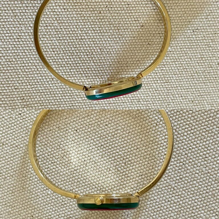 Vintage Gucci Bangle Watch | Changeable Bezel, All Bezels Included, Original Box