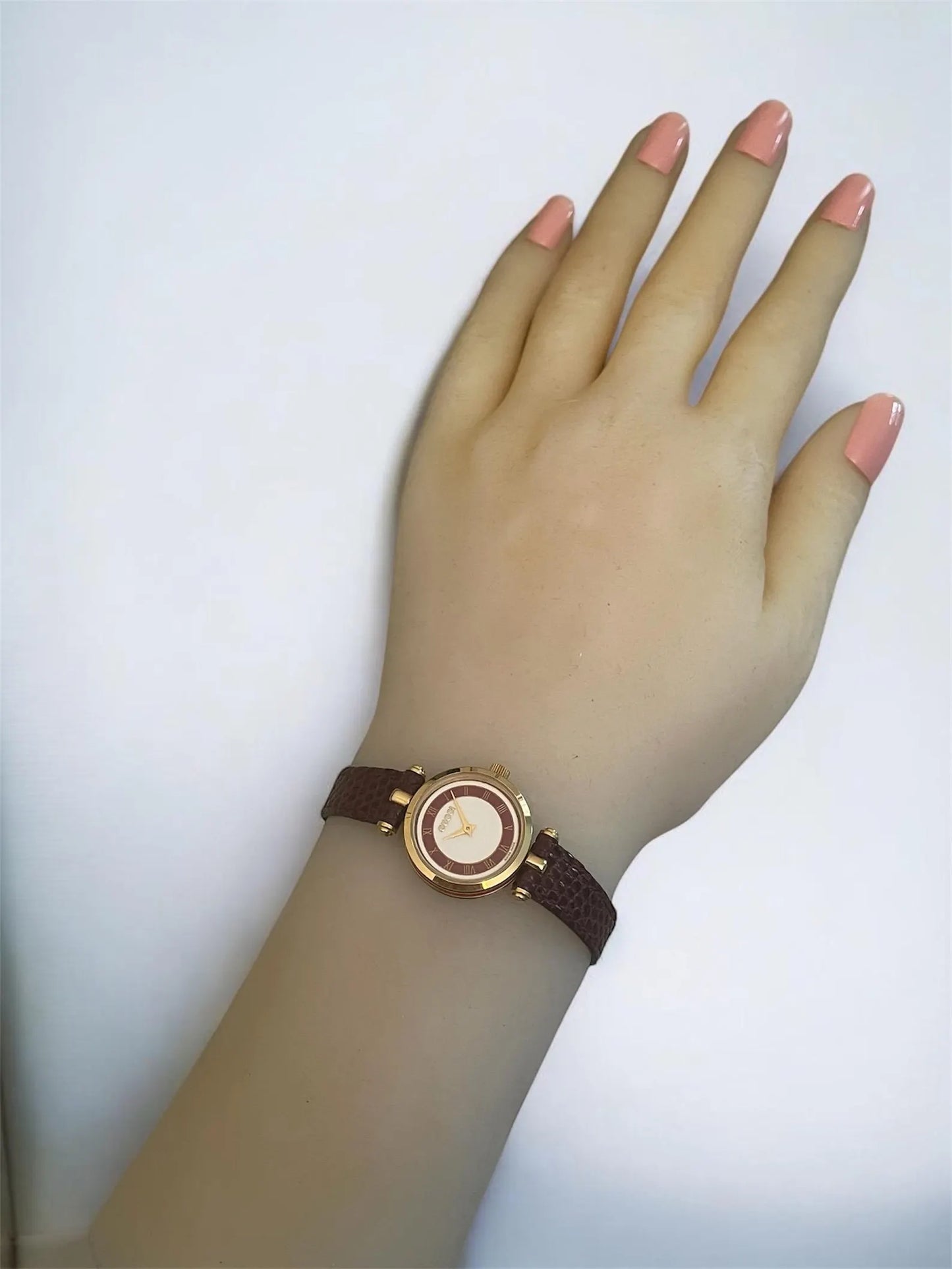 Vintage Gucci Women's Watch | Sherry Line, Burgundy Leather Strap, with Original Box