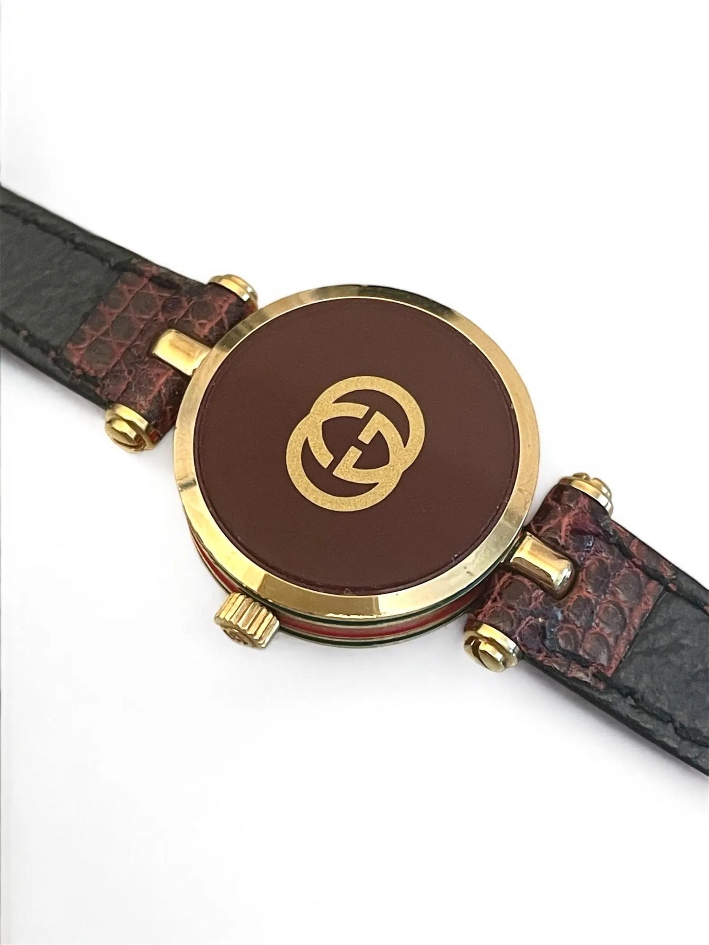 Gucci Vintage Sherry Line Watch | Burgundy Original Leather Strap
