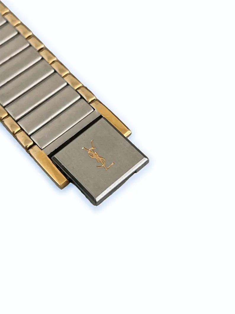 Yves Saint Laurent Vintage Quartz Unisex Watch | Two Tone Stainless Steel Bracelet