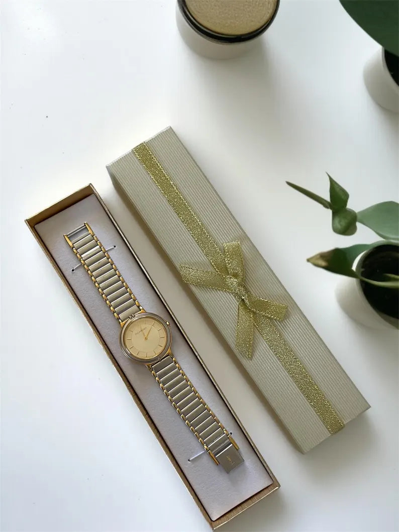 Yves Saint Laurent Vintage Quartz Unisex Watch | Two Tone Stainless Steel Bracelet